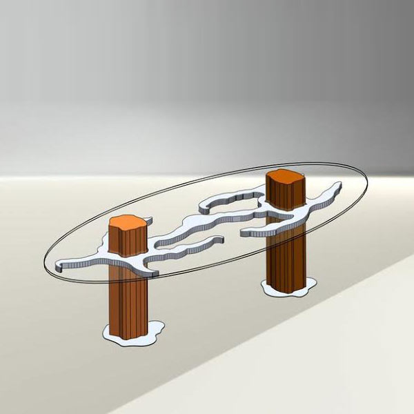 A computer rendering of the table design